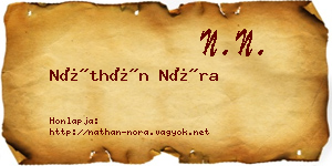 Náthán Nóra névjegykártya