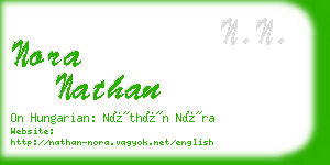 nora nathan business card